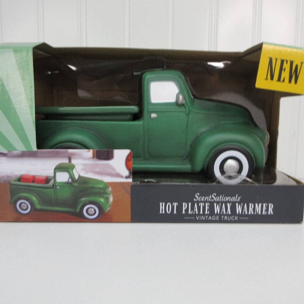 Vintage Green Truck Wax Warmer Hot Plate Country Farmhouse Decor ScentSationals